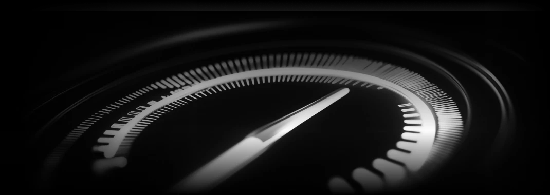 Weiterentwicklung mit Tempo Tachometer als Symbol für die kontinuierliche Weiterentwicklung